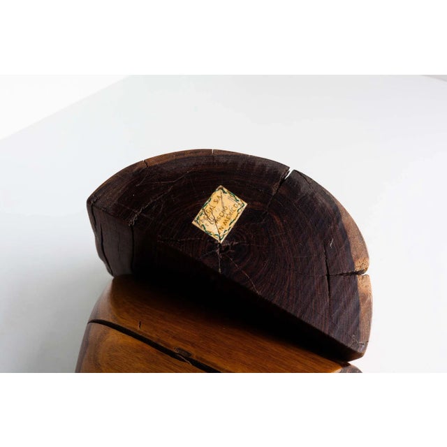 1970s Don Shoemaker Hand-Carved Cocobolo Bookends - a Pair For Sale - Image 11 of 12