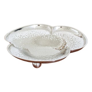 Silver Plated Clover Ball Footed Dish from Elkington & Co, 1950s For Sale
