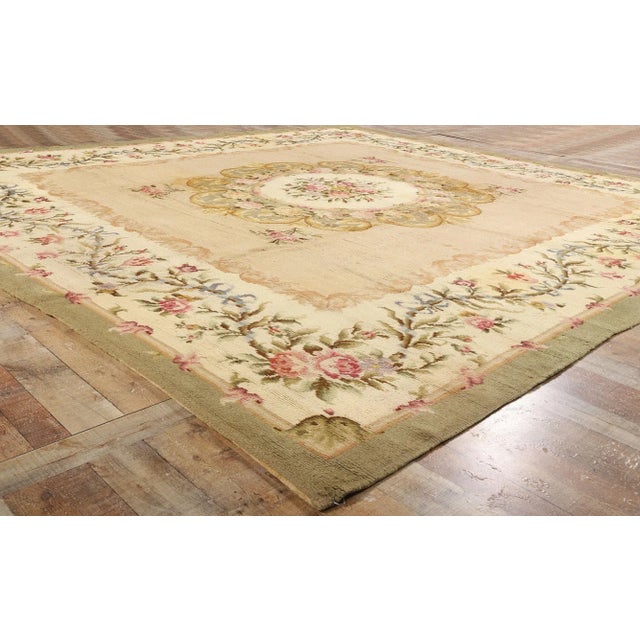 Textile Late 19th Century Spanish Savonnerie Rug - 12'06 X 13'00 For Sale - Image 7 of 9