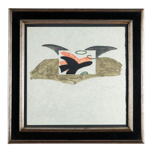 Original Georges Braque Signed Print - Affiche Pour l'Exposition Georges Braque-René Char