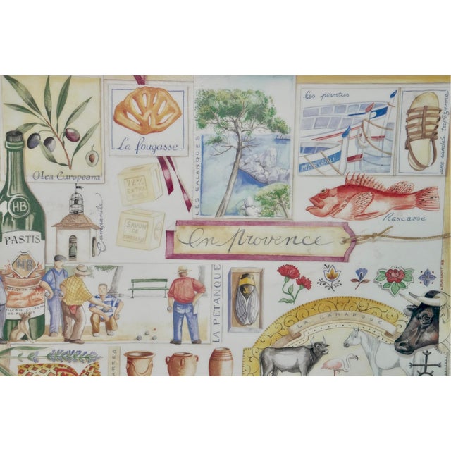 Ideal as a coffee table tray, ottoman tray, or entertaining piece. A large French Provençal serving tray by ALPAC France,...