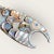 1970s Rare Vintage 1970s Los Castillos Silver Style Abalone Fish Bottle Opener - Sculptural Silver & Iridescent Gem For Sale - Image 5 of 9