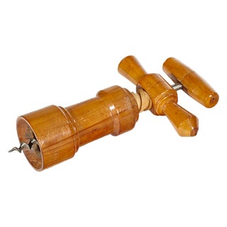 1960's Wooden Corkscrew For Sale