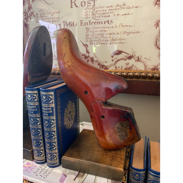Mid-Century Modern 1950s Wood Shoe Forms Bookends - a Pair For Sale - Image 3 of 6
