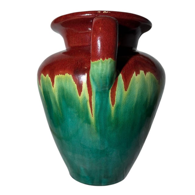 Ceramic Vintage Drip Style Art Pottery Vase For Sale - Image 7 of 9