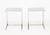 Pair of Antonio Citterio for B&amp;B Italia "Simplice" Collection End Tables, chromed steel, with labels to undersides....