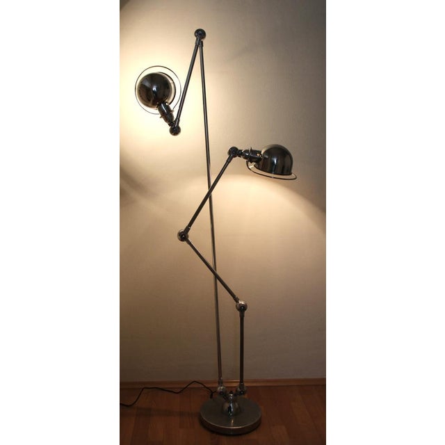 Industrial 2-Light Floor Lamp by Jean-Louis Domecq for Jieldé, 1950s For Sale - Image 16 of 18