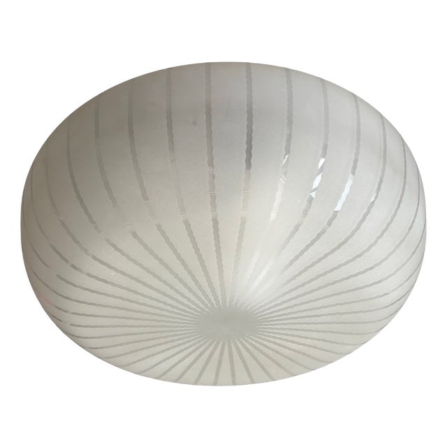 Model 11619 Ceiling Lamp in Glass and Steel by Harald Notini for Böhlmarks, Sweden, 1940s For Sale