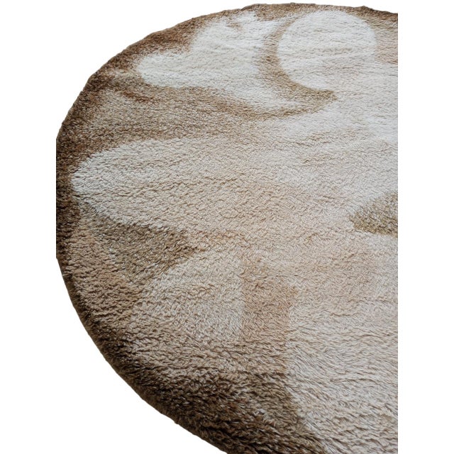 Textile Round Rug in Virgin Wool from Desso, Holland, 1970s For Sale - Image 7 of 16