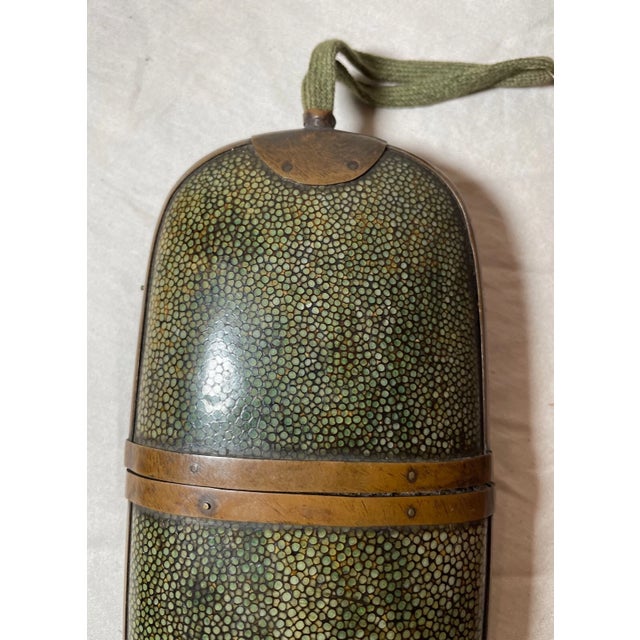 Up for sale is a very high quality antique 19th century Chinese shagreen stingray glasses hard case. This piece is made of...