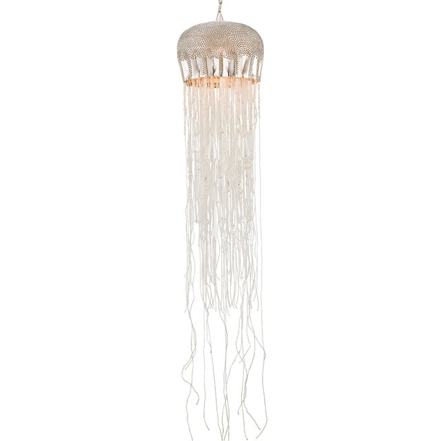 The Medusa Medium Pendant effervesces with echoes of the deep sea. A nickel finish and clear beads cascading from its...