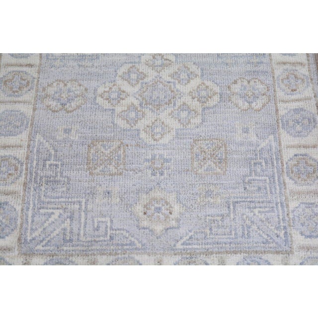 Traditional Turkish Oushak Hand Knotted Wool Rug, 3'x10' For Sale - Image 3 of 4