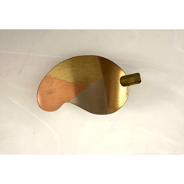 MCM Metals Cadado Mixed Metal Ashtrays Set of 6 For Sale - Image 4 of 5