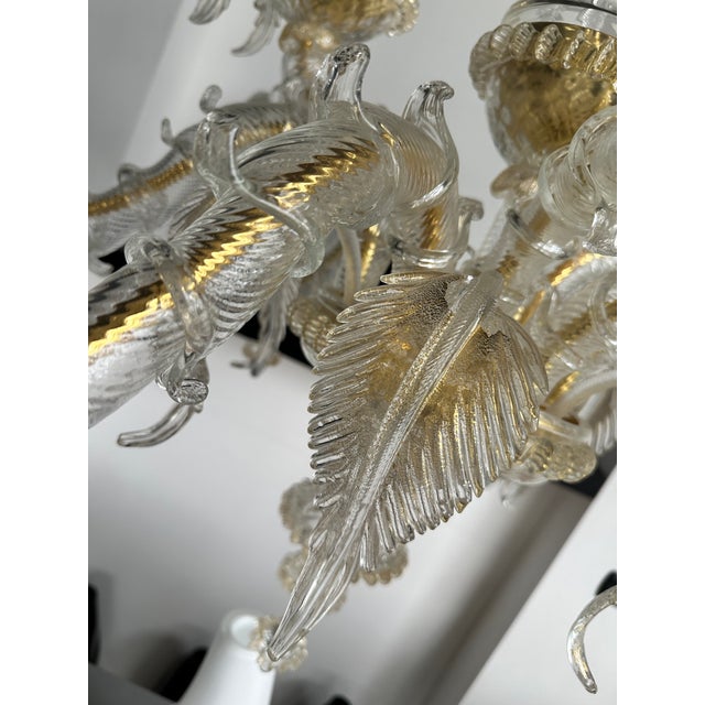 Venetian Gold "Ca' Rezzonico" Murano Glass Chandelier For Sale - Image 4 of 9