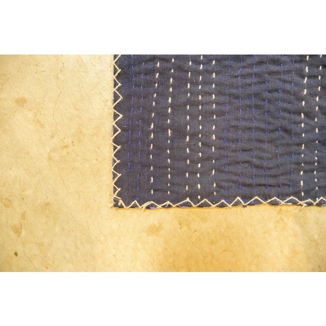 Textile Indian Blue Kantha Quilt For Sale - Image 7 of 9