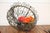 Large, Vintage, Enameled Steel, Scrolled Hanging Planter For Sale - Image 9 of 9