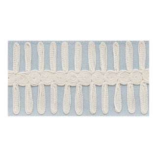 Schumacher Castille Tape Trim in Sky For Sale
