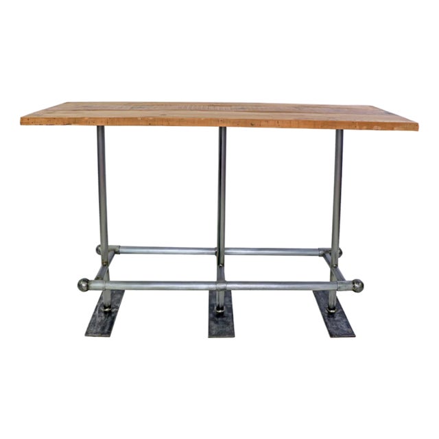 Matthew Izzo Home Rectangular Industrial Happy Hour Pub Table For Sale