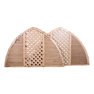 French Arched Shutters, 1890s, Set of 2 For Sale