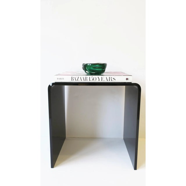 Italian Murano Art Glass Bowl, Organic Modern, Emerald Green Gold, Mid-20th Century, Italy For Sale - Image 4 of 12