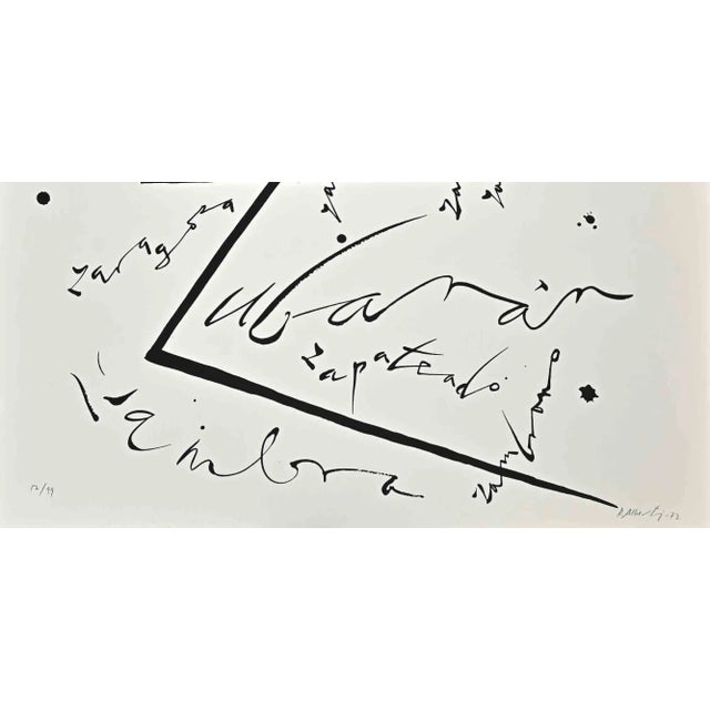 Letter Z from Alphabet series is an original lithograph realized by Rafael Alberti in 1972. Hand-signed and dated on the...