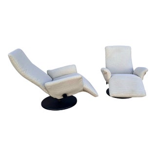 1970s Mid Century Italian Reclining Chairs - A Pair For Sale