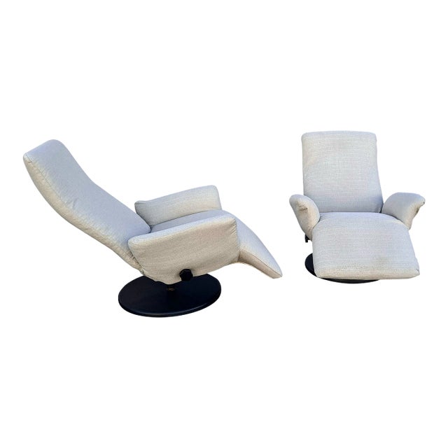 1970s Mid Century Italian Reclining Chairs - A Pair For Sale