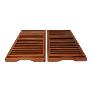 Pair of Mid-Century Modern Teak Breadboards/Serving Trays by Selandia Designs