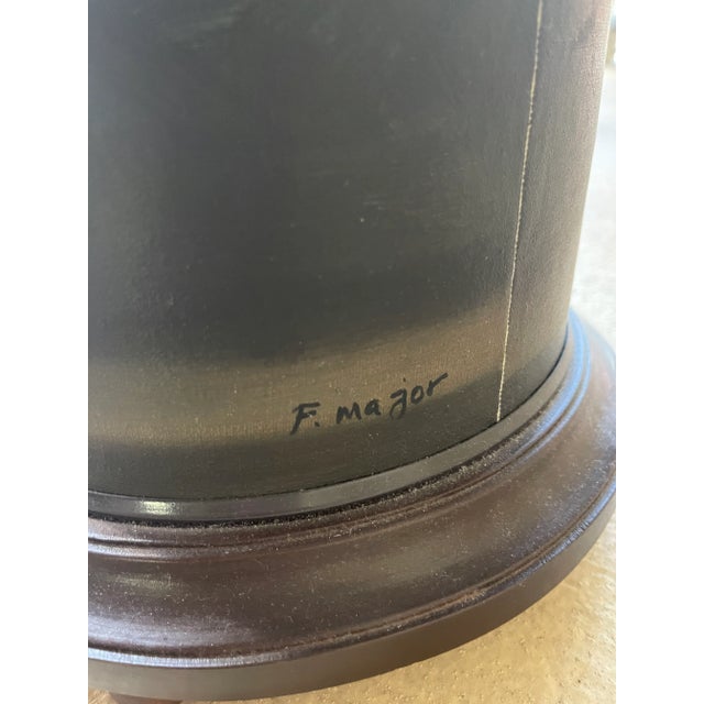 Hand-Painted Vintage Tea Canister Lamps With Custom Shades - a Pair For Sale In Jacksonville, FL - Image 6 of 9