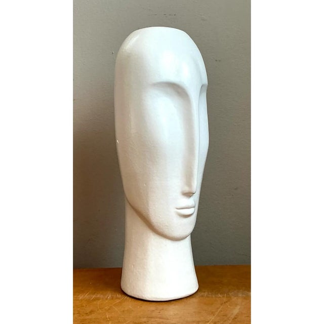 Early 21st Century Vintage Abstract Ceramic Bust Sculpture For Sale - Image 5 of 12