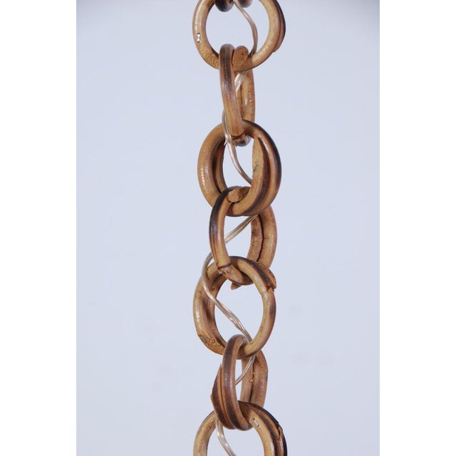 Oval Mirror Set and Bamboo Chandelier attributed to Franco Albini, 1960s, Set of 2 For Sale - Image 13 of 18