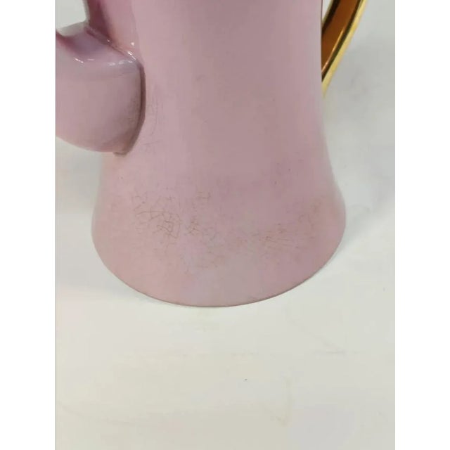 1940s Carlton Ware Pink Demitasse Set With Gold Gilt Trim- 11 Pieces For Sale - Image 10 of 15