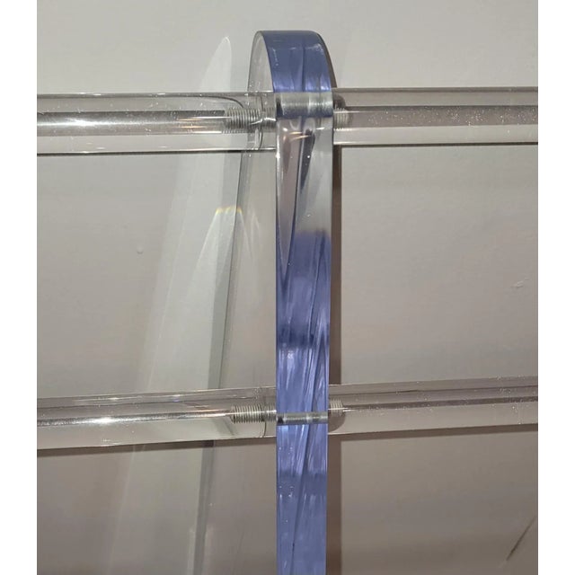 Transparent Mid Century Lucite Valet Towel or Blanket Rack For Sale - Image 8 of 12