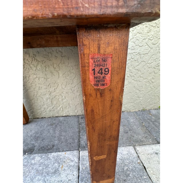 Brown Antique Early 20th Century Handmade Wooden Rustic Farmhouse Style Accent Table/Stool For Sale - Image 8 of 11