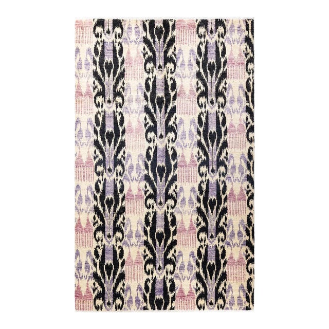 Modern Hand Knotted Area Rug, Ivory - 6' 0" x 9' 3" For Sale - Image 9 of 9