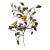 Vintage Metal Wall Sculpture of Songbirds in Blossoming Branches With Nest For Sale