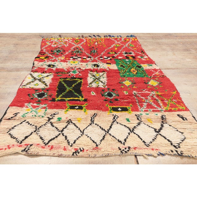 Vintage Boujad Moroccan Rug, 03'08 X 07'07 For Sale - Image 9 of 10