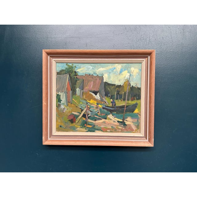 Carl‑axel Schwieler, Vid Knabäck, Skåne, 1950s, Oil Painting on Panel, Framed For Sale - Image 17 of 18