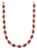 Certified 17 Carat Ruby and Diamond 18k Yellow Gold Tennis Necklace For Sale