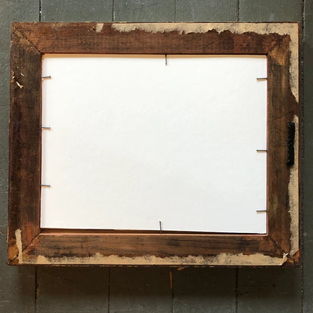 Figurative 1970’s Vintage Original Female Nude Ink Drawing Gilt Wood Frame For Sale - Image 3 of 4