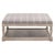 Transitional Essentials For Living Townsend Performance Fabric Square Ottoman For Sale - Image 3 of 7