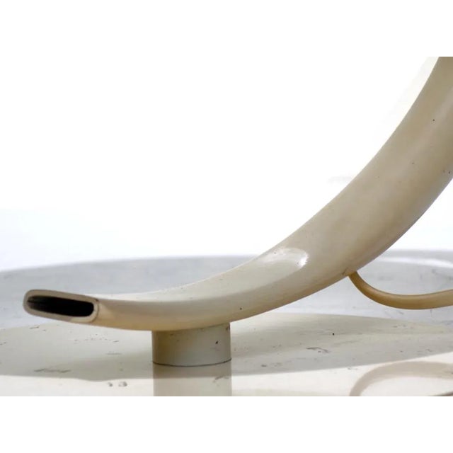 1960s Italian Metal & Frosted Glass Table Lamp, 1960s For Sale - Image 5 of 10