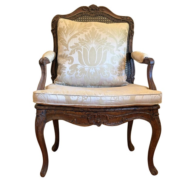 Pair of Original 18th Century Antique Regence Fauteuil Arm Chairs in Beechwood For Sale - Image 12 of 18