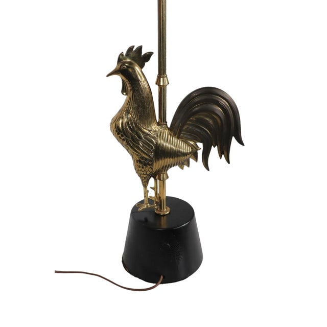 Brass Mid Century Rooster Lamp C. 1950/1960’s For Sale - Image 8 of 12