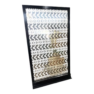 Handmade Aluminum and Wood Divider Screen For Sale