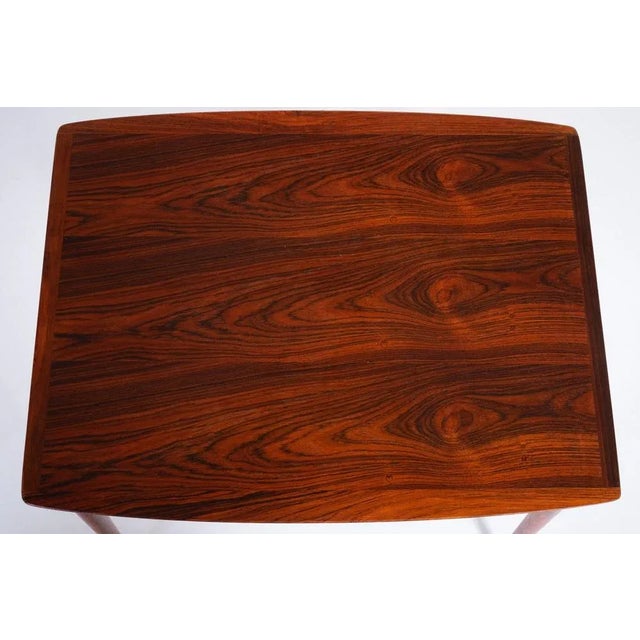 Wood Danish Nesting Tables in Rosewood from Møbel Intarsia, 1960s, Set of 3 For Sale - Image 7 of 11