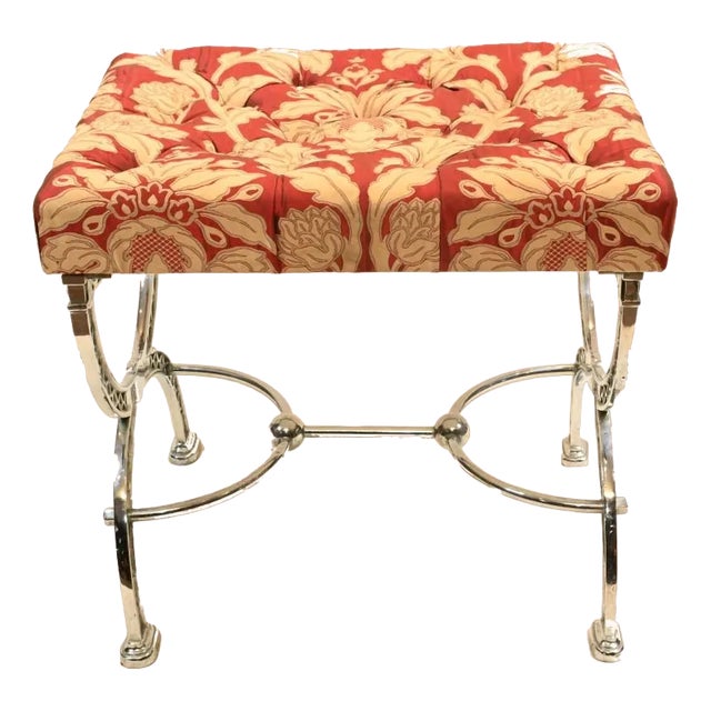 Regency Stool with X Frame For Sale