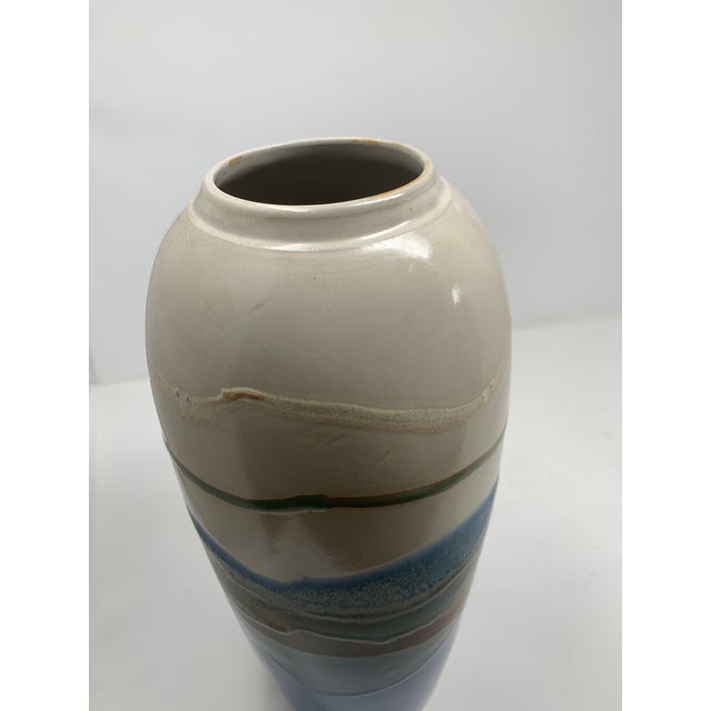 Mid Century Modern Multi-Color Striped Vase For Sale In New York - Image 6 of 11