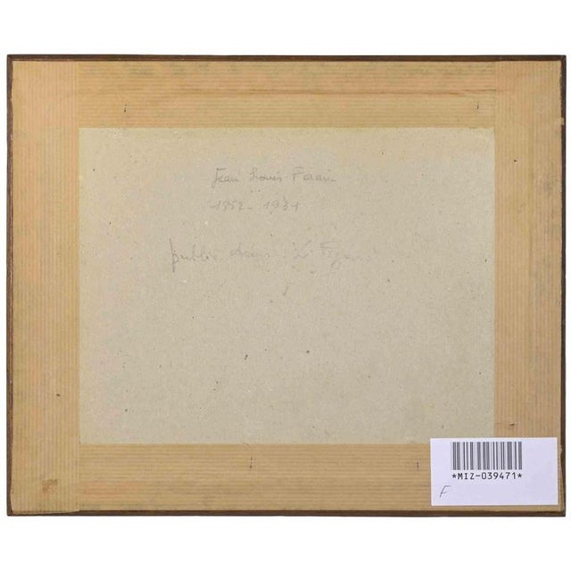 Pencil drawing realized by Jean-Louis Forain in the late 19th Century. Published on "Le Figaro". Includes a contemporary...