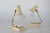 Mid-Century Modern Vintage Bedside Table Lamps in Cream and White, 1950s, Set of 2 For Sale - Image 3 of 11